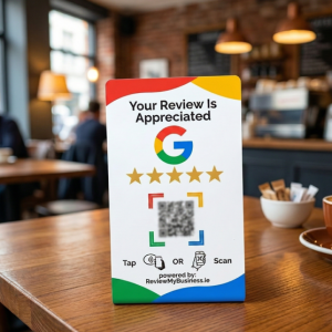 Google Review Stand (Waves)